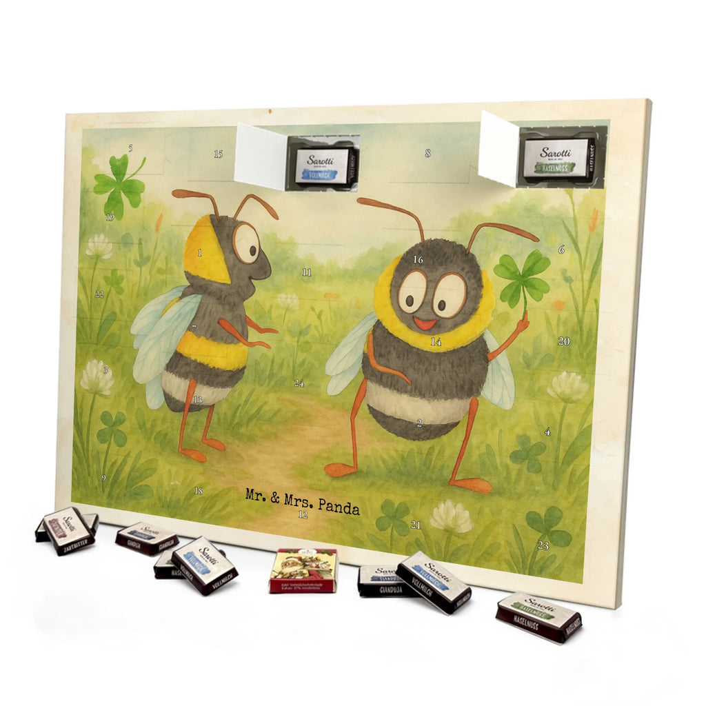 Chocolate advent calendar bumblebees shamrock Design card, gift ideas, gifts, small animals, cute, cute animal motives, hand drawn, funny sayings, good mood, special gifts, animal lover, bumblebee, saying happy, saying positive, saying beautiful, bee decoration, be happy, become happy
