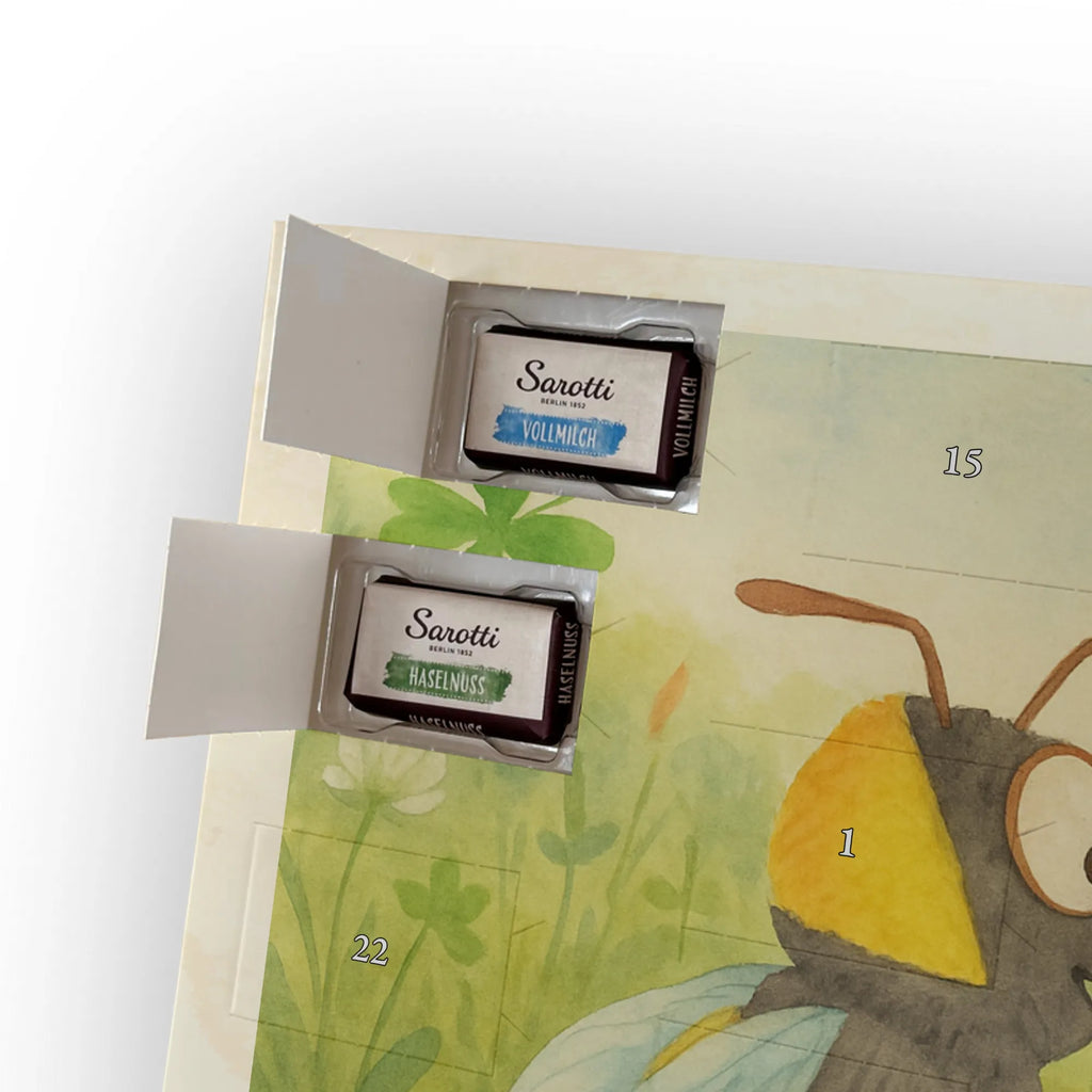 Chocolate advent calendar bumblebees shamrock Design card, gift ideas, gifts, small animals, cute, cute animal motives, hand drawn, funny sayings, good mood, special gifts, animal lover, bumblebee, saying happy, saying positive, saying beautiful, bee decoration, be happy, become happy