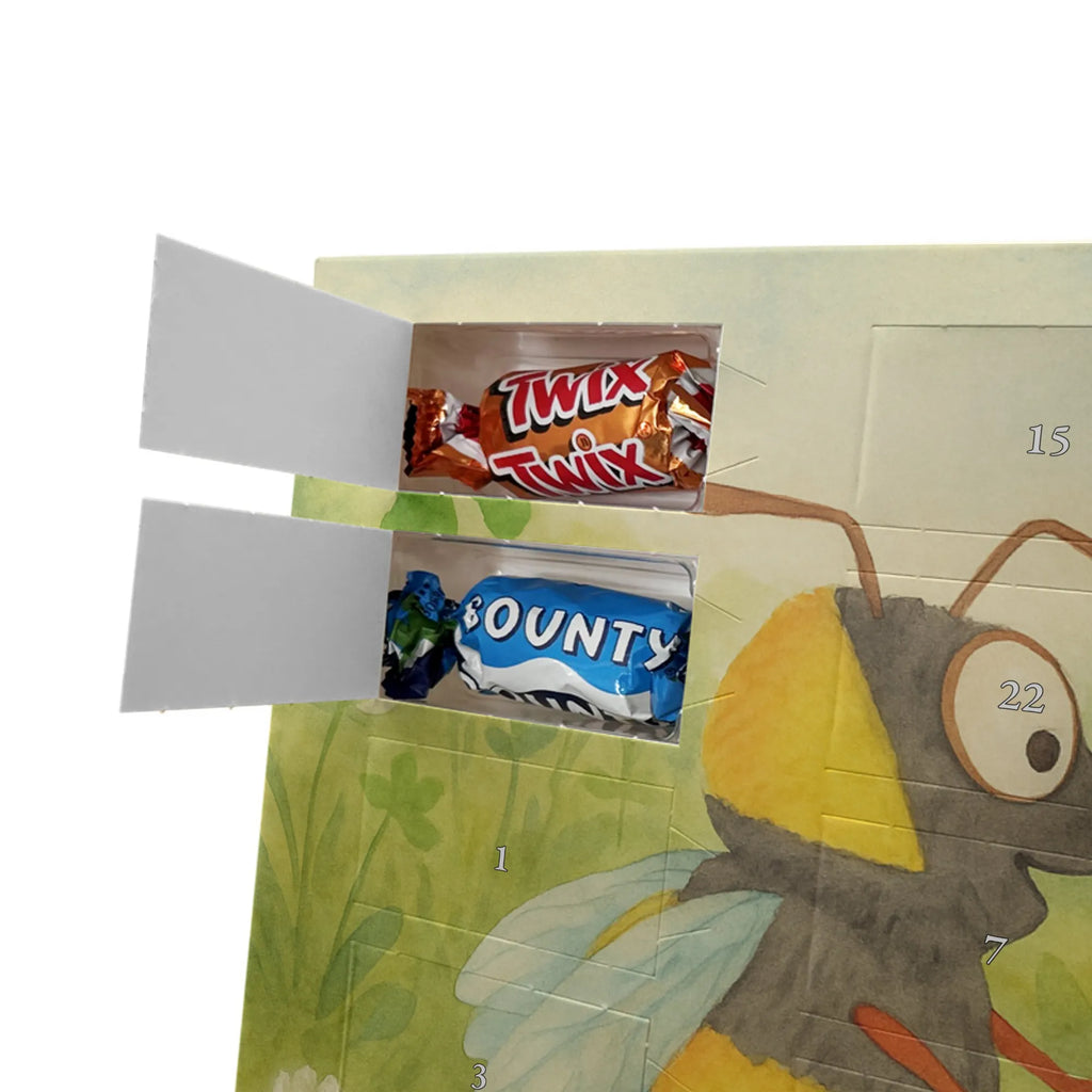 Chocolate advent calendar bumblebees shamrock Design card, gift ideas, gifts, small animals, cute, cute animal motives, hand drawn, funny sayings, good mood, special gifts, animal lover, bumblebee, saying happy, saying positive, saying beautiful, bee decoration, be happy, become happy