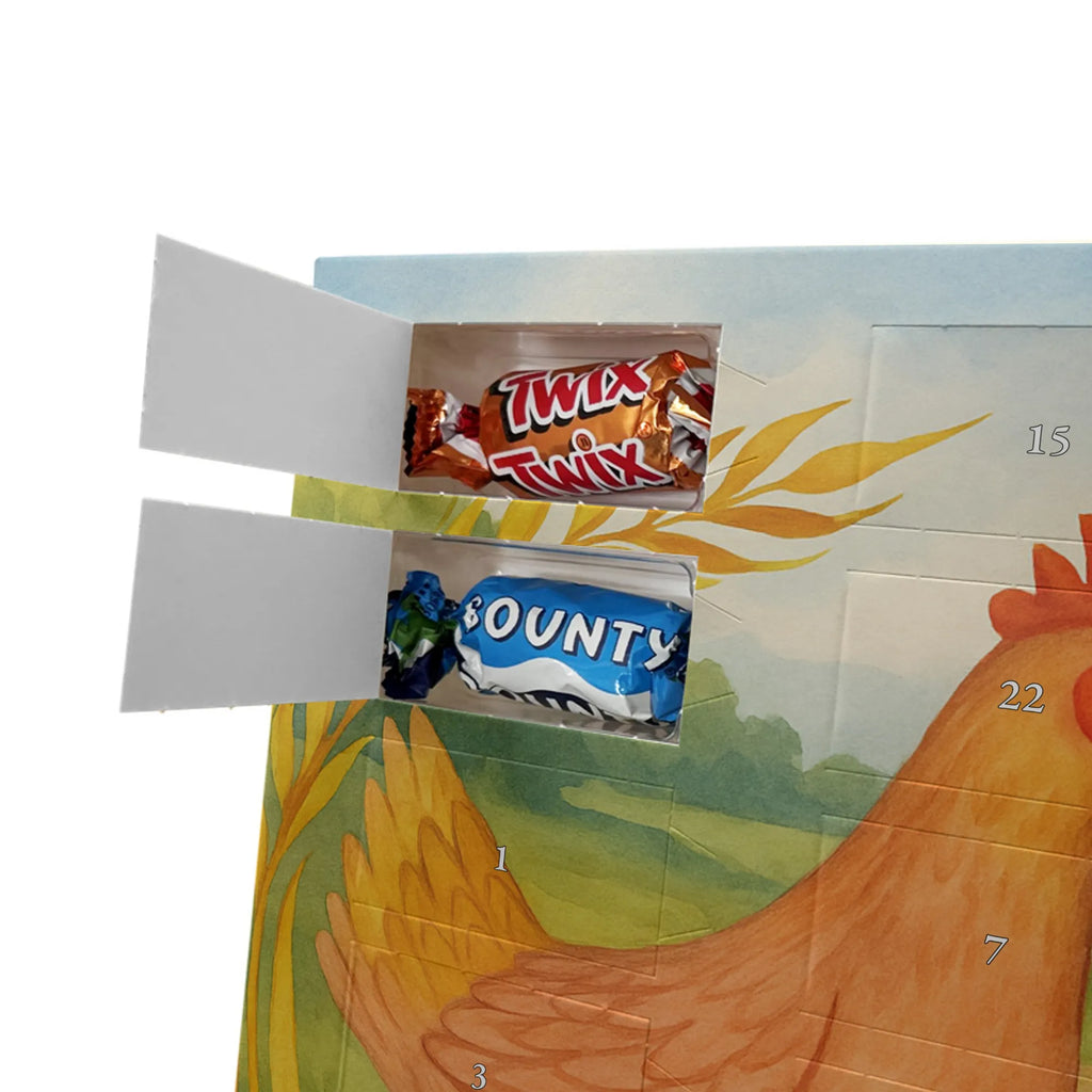 Chocolate advent calendar Chicken Proud Design farm, farm animals, animals, birth, pregnancy, cock, hen, yard, saying, magic, eggs, country life, chicken
