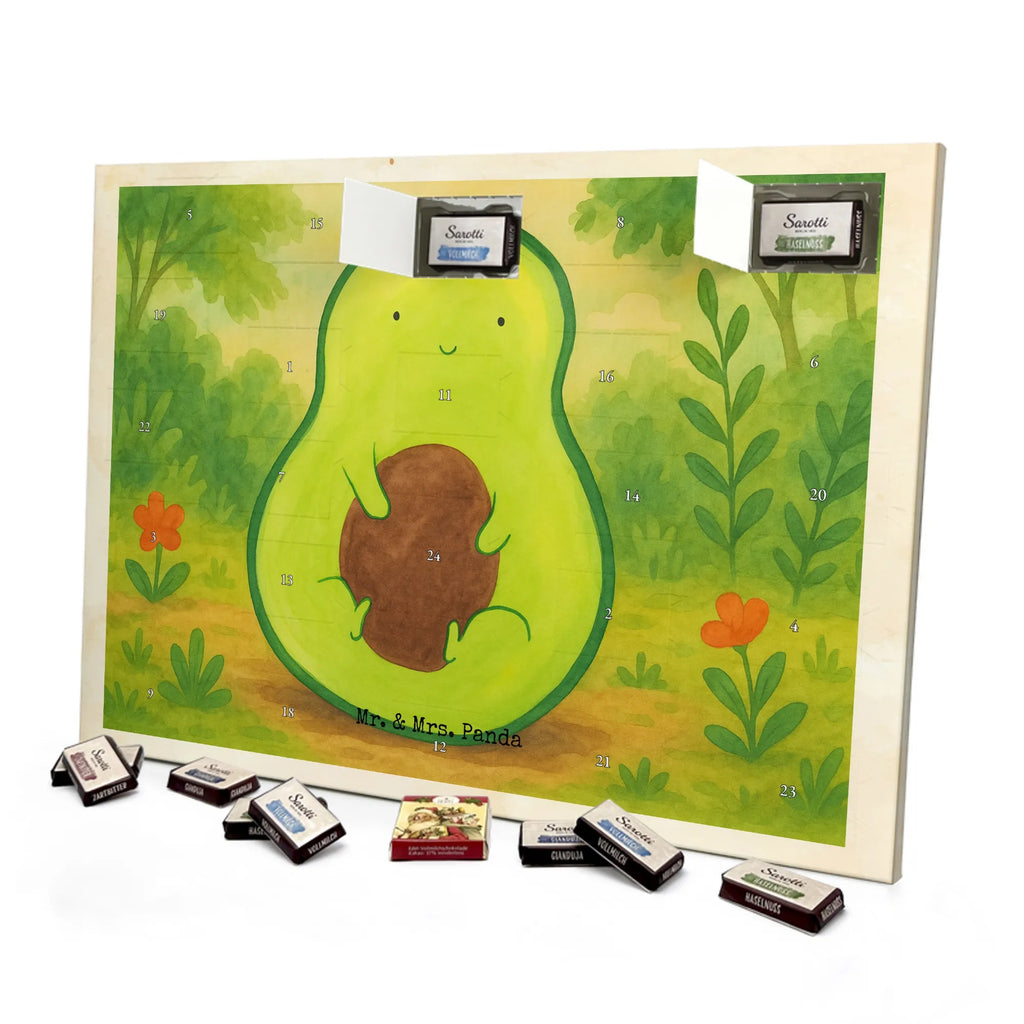 Chocolate advent calendar avocado core Design vegetables, saying life, avocado seed, seed, plant
