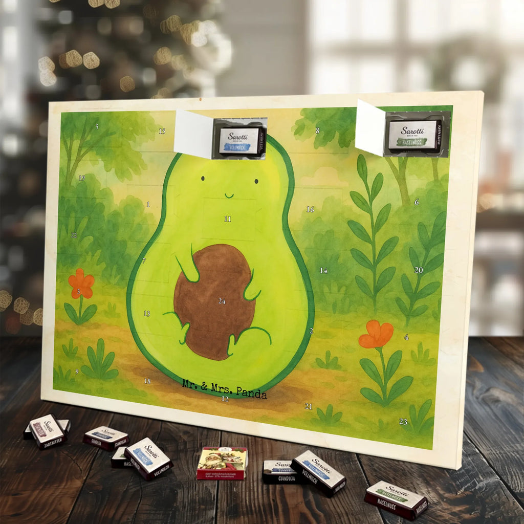 Chocolate advent calendar avocado core Design vegetables, saying life, avocado seed, seed, plant