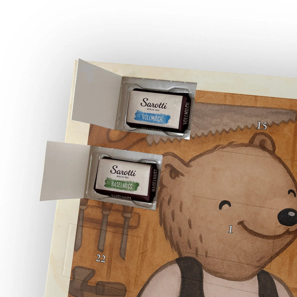 Chocolate advent calendar Carpenter Passion Design gift, promotion, anniversary, retirement, sayings, job start, gift idea, best, farewell gift, profession, passing exam