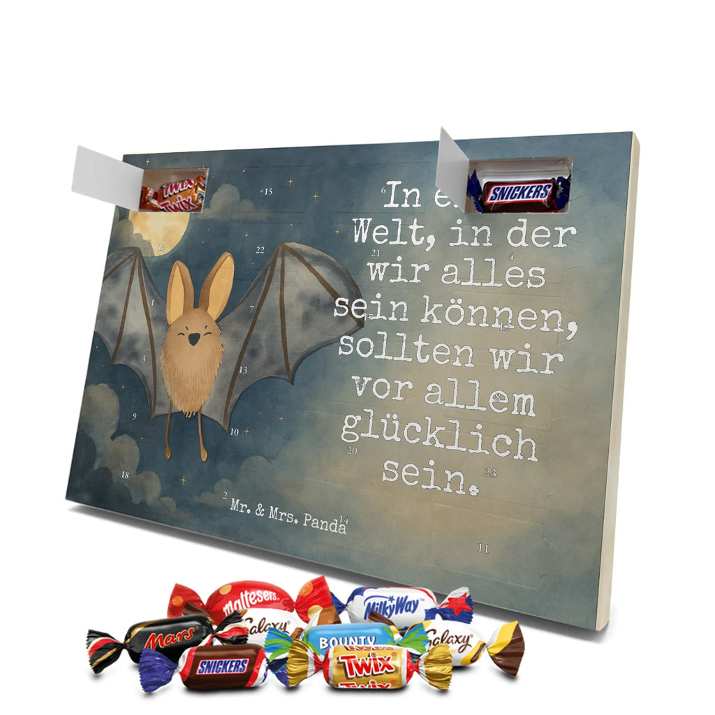 Chocolate advent calendar bat wing Design card, gift ideas, gifts, small animals, cute, cute animal motives, hand drawn, funny sayings, good mood, special gifts, animal lover