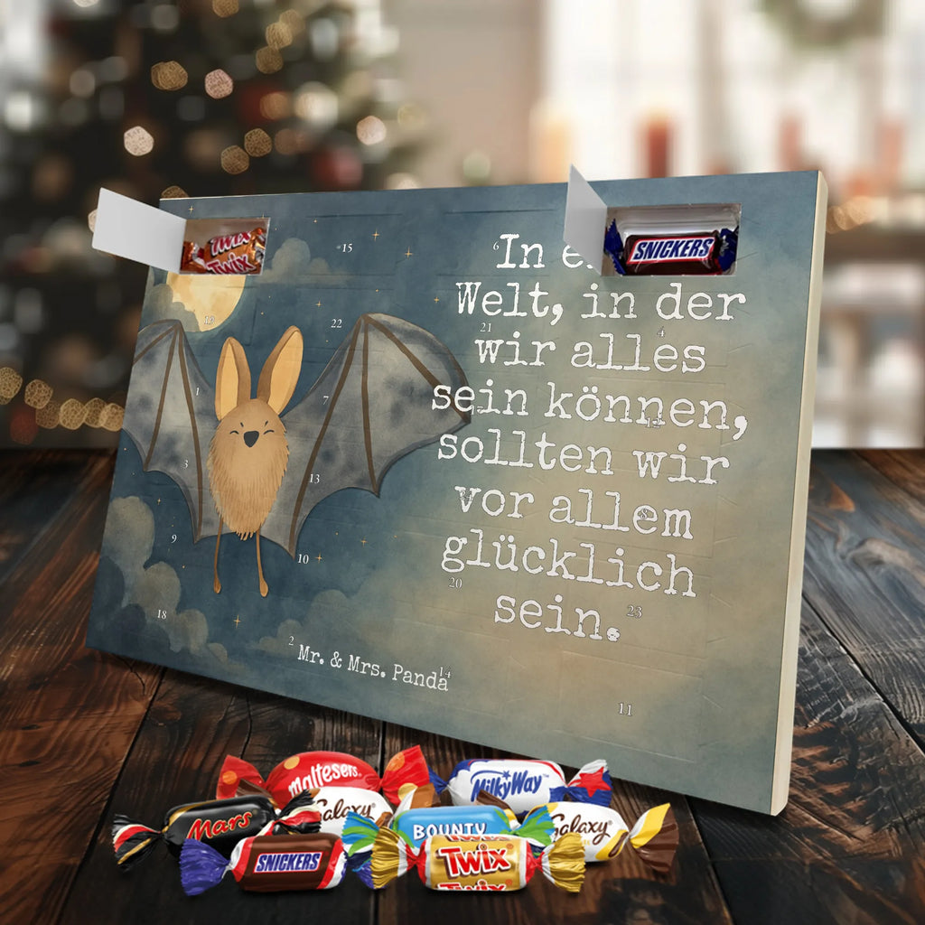 Chocolate advent calendar bat wing Design card, gift ideas, gifts, small animals, cute, cute animal motives, hand drawn, funny sayings, good mood, special gifts, animal lover