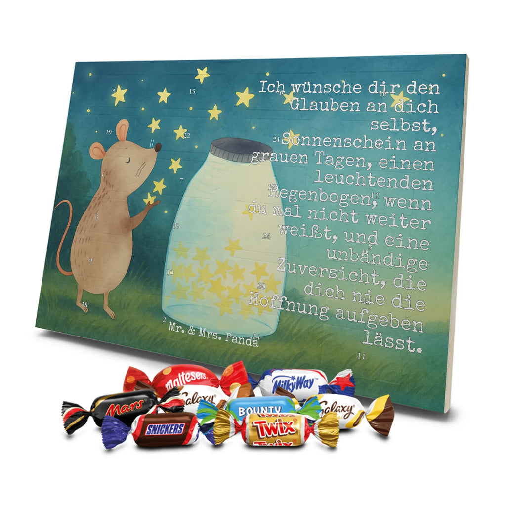 Chocolate advent calendar Mouse Stars Design card, gift ideas, gifts, small animals, cute, cute animal motives, hand drawn, funny sayings, good mood, special gifts, animal lover, birthday, child, baptism, baptism gift, birth, hope, child birthday, first child, wish, stars, Mouse, pregnancy