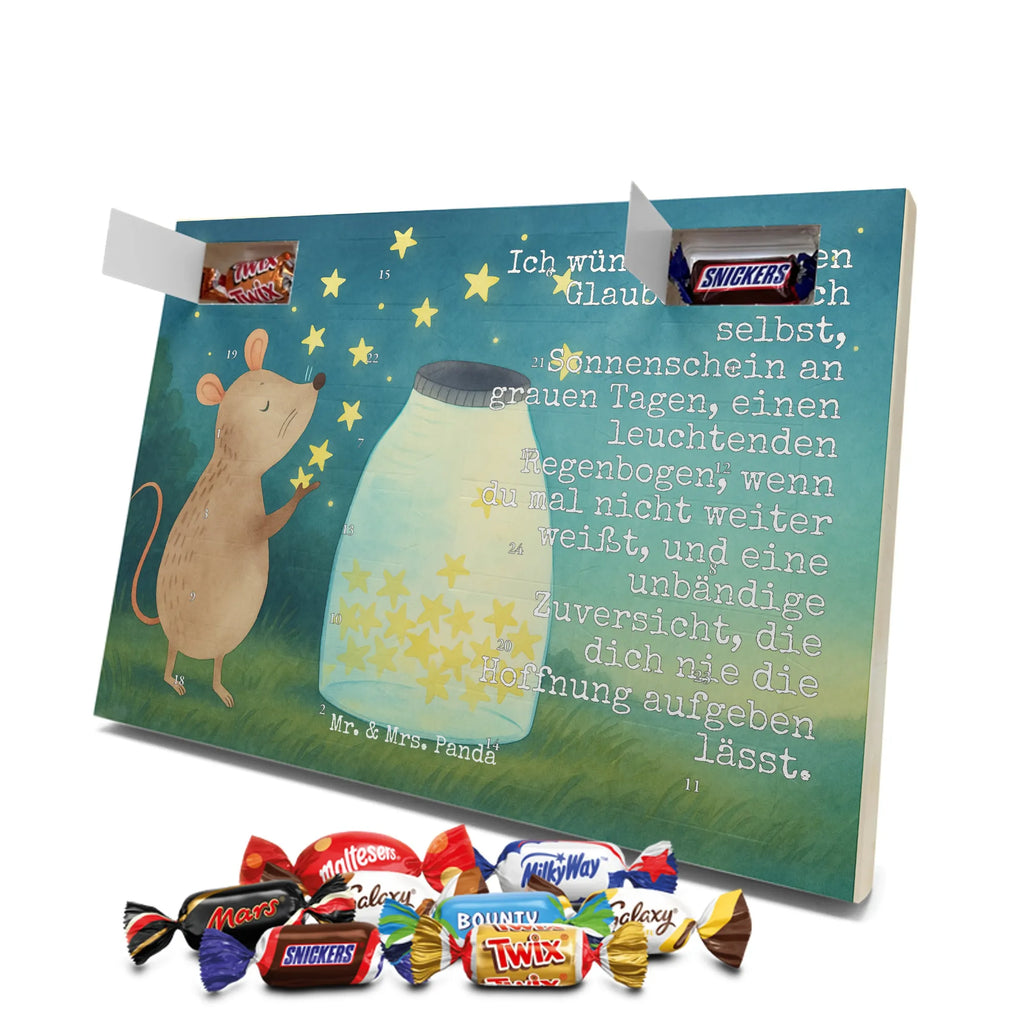 Chocolate advent calendar Mouse Stars Design card, gift ideas, gifts, small animals, cute, cute animal motives, hand drawn, funny sayings, good mood, special gifts, animal lover, birthday, child, baptism, baptism gift, birth, hope, child birthday, first child, wish, stars, Mouse, pregnancy