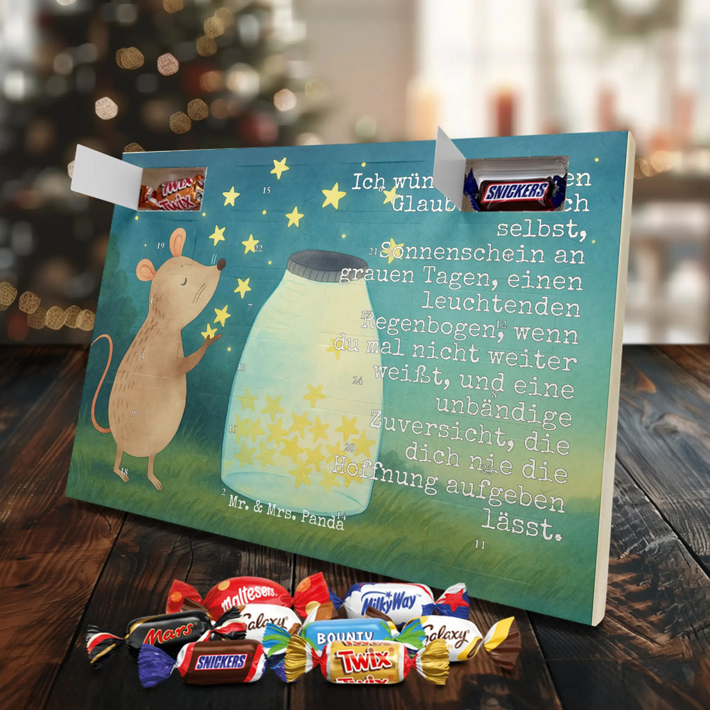 Chocolate advent calendar Mouse Stars Design card, gift ideas, gifts, small animals, cute, cute animal motives, hand drawn, funny sayings, good mood, special gifts, animal lover, birthday, child, baptism, baptism gift, birth, hope, child birthday, first child, wish, stars, Mouse, pregnancy
