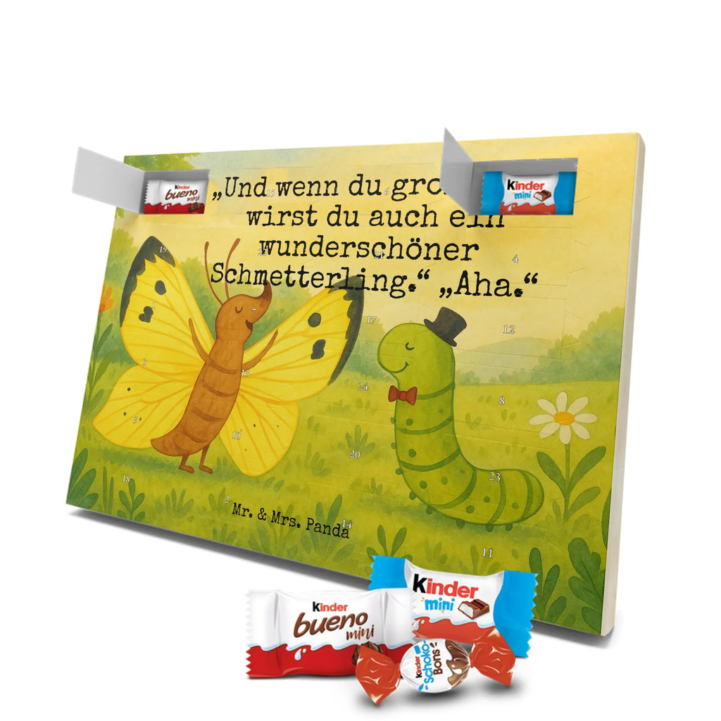 Chocolate advent calendar Caterpillar butterfly Design card, gift ideas, gifts, small animals, cute, cute animal motives, hand drawn, funny sayings, good mood, special gifts, animal lover, development, Caterpillar, butterfly, lemon butterfly, growing up, cocoon, hat, beauty