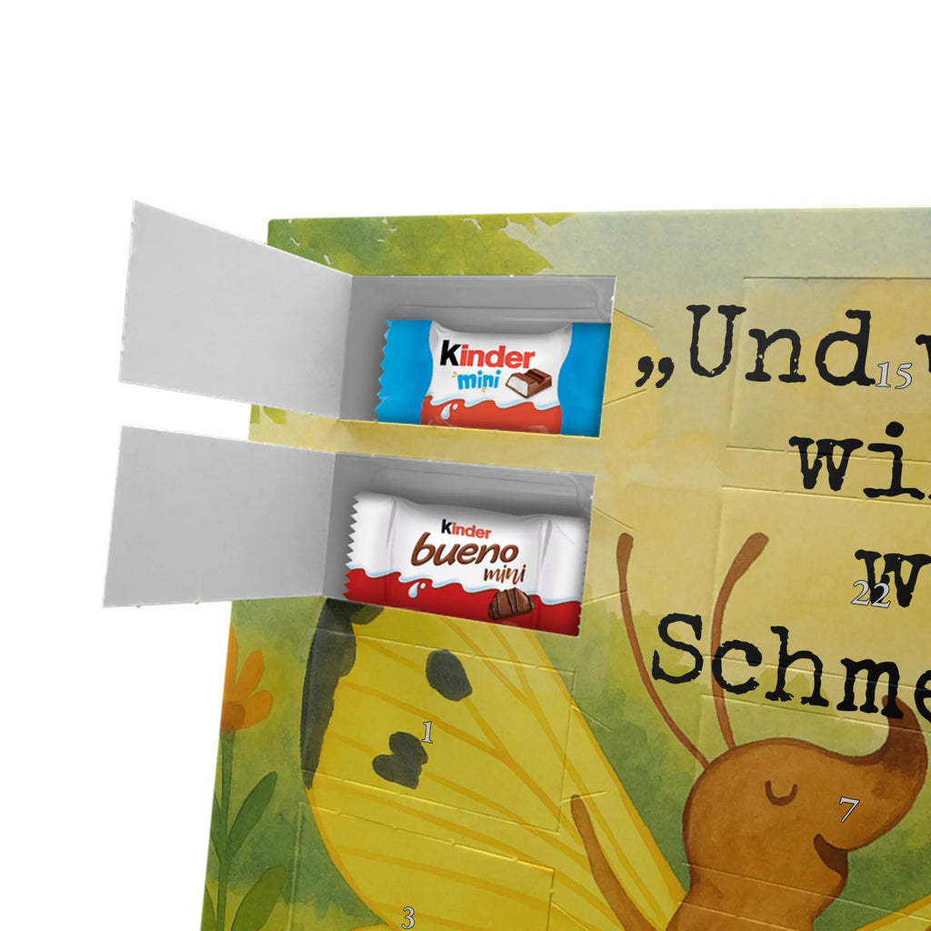 Chocolate advent calendar Caterpillar butterfly Design card, gift ideas, gifts, small animals, cute, cute animal motives, hand drawn, funny sayings, good mood, special gifts, animal lover, development, Caterpillar, butterfly, lemon butterfly, growing up, cocoon, hat, beauty