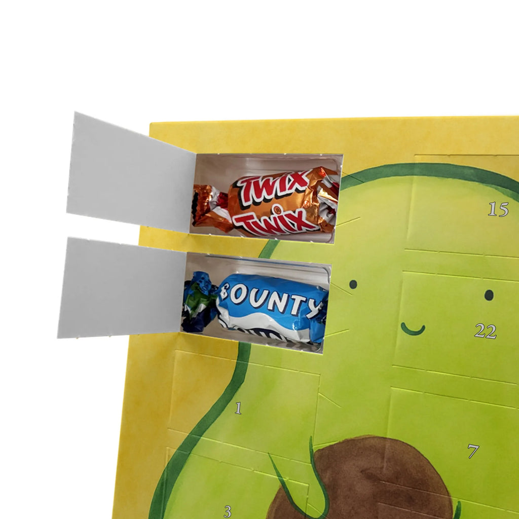 Chocolate advent calendar avocado core Design vegetables, saying life, avocado seed, seed, plant