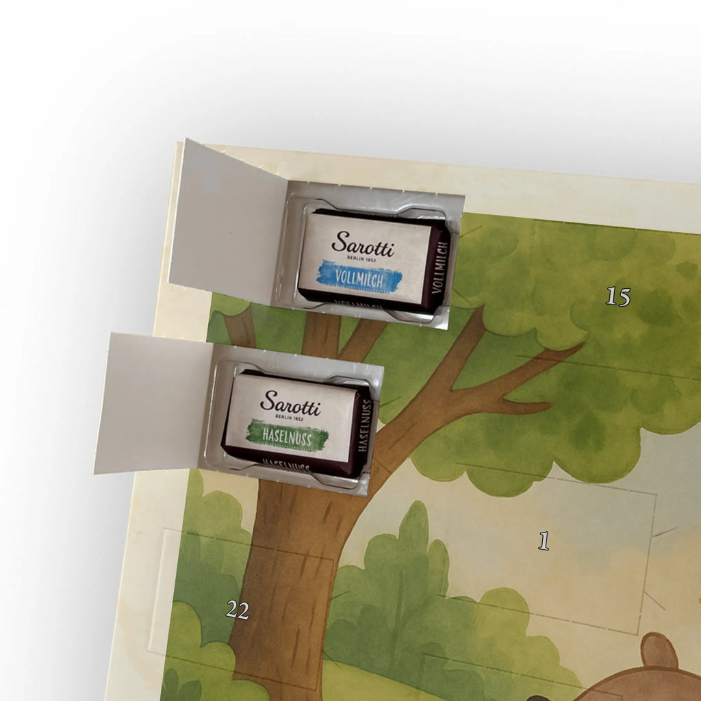 Chocolate advent calendar bear child Design Father's Day, Mother's Day, Gift