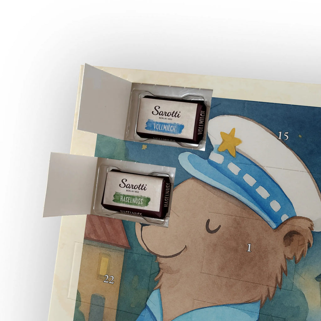 Chocolate advent calendar policeman Passion Design gift, promotion, anniversary, retirement, sayings, job start, gift idea, best, farewell gift, profession, passing exam