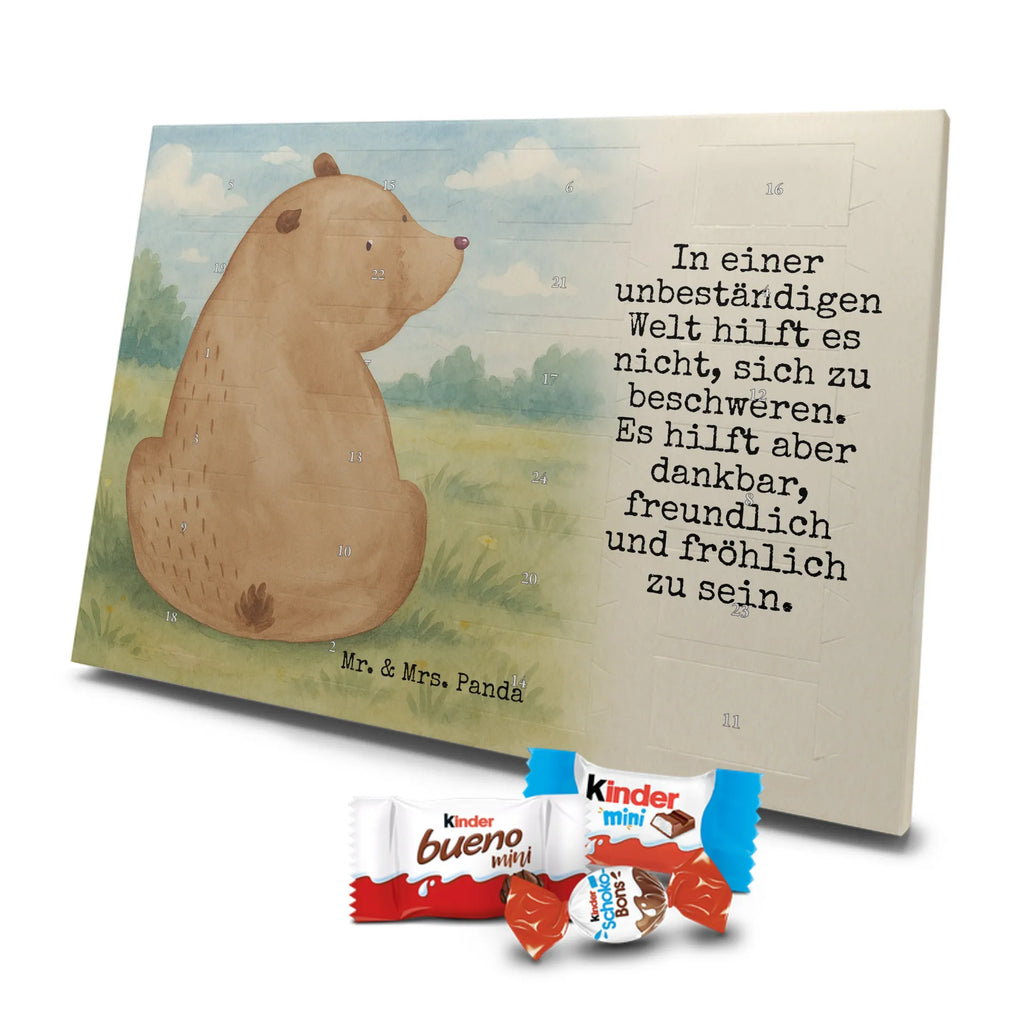 Chocolate advent calendar bear shoulder look Design teddy bear, cuddly toy, world view, wisdom, bears, self-esteem, bear love