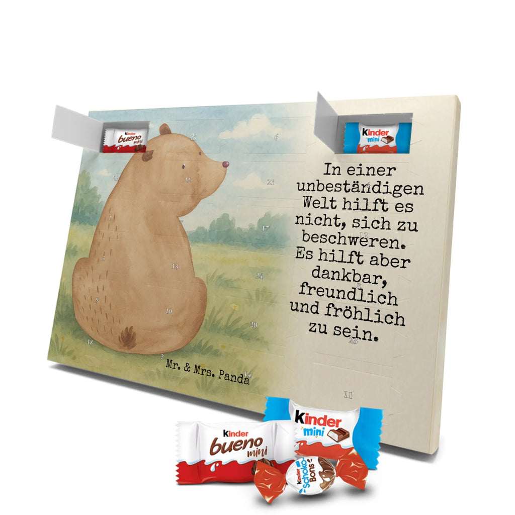 Chocolate advent calendar bear shoulder look Design teddy bear, cuddly toy, world view, wisdom, bears, self-esteem, bear love