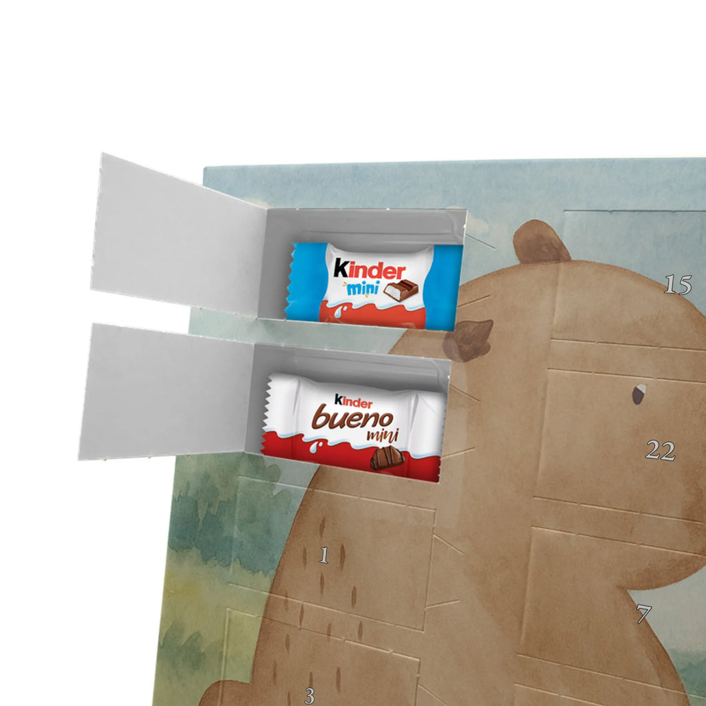 Chocolate advent calendar bear shoulder look Design teddy bear, cuddly toy, world view, wisdom, bears, self-esteem, bear love