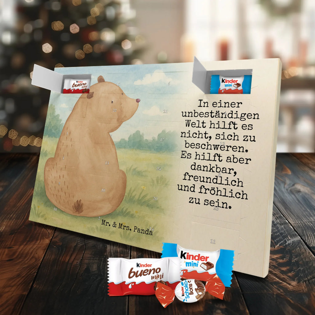 Chocolate advent calendar bear shoulder look Design teddy bear, cuddly toy, world view, wisdom, bears, self-esteem, bear love