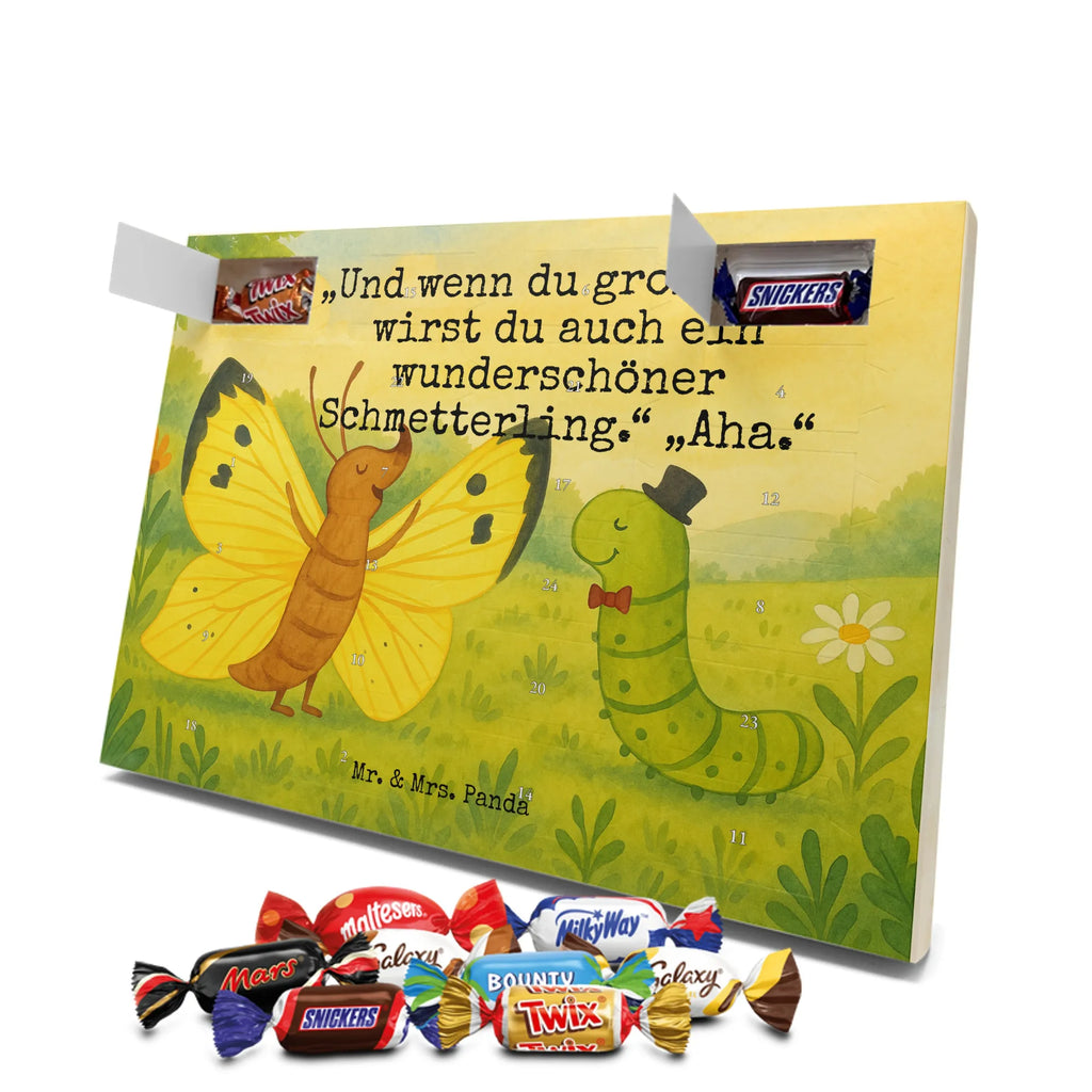 Chocolate advent calendar Caterpillar butterfly Design card, gift ideas, gifts, small animals, cute, cute animal motives, hand drawn, funny sayings, good mood, special gifts, animal lover, development, Caterpillar, butterfly, lemon butterfly, growing up, cocoon, hat, beauty