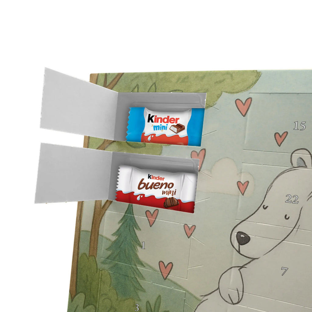 Chocolate advent calendar Icebear Embrace Design card, gift ideas, gifts, small animals, cute, cute animal motives, hand drawn, funny sayings, good mood, special gifts, animal lover