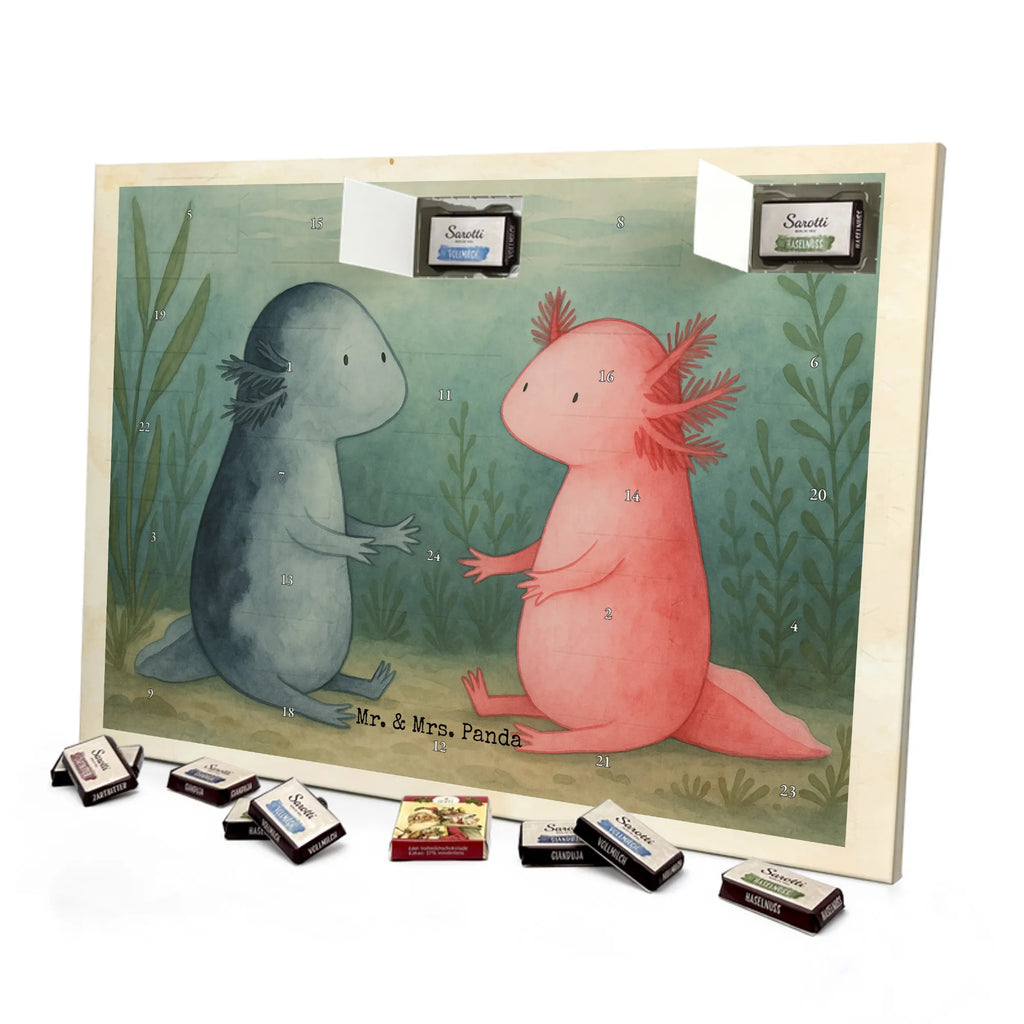 Chocolate advent calendar axolotl Love Design Axelotl, marine animals, Mexican walking fish, salamander, friend, great love, tail, anniversary, proof of love, fiancé, valentine's day, amphibian, husband
