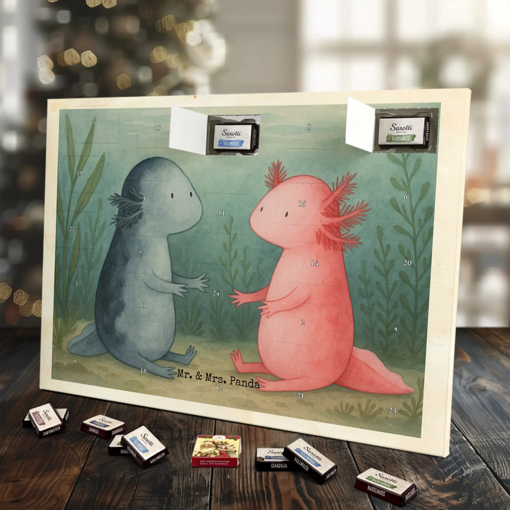 Chocolate advent calendar axolotl Love Design Axelotl, marine animals, Mexican walking fish, salamander, friend, great love, tail, anniversary, proof of love, fiancé, valentine's day, amphibian, husband
