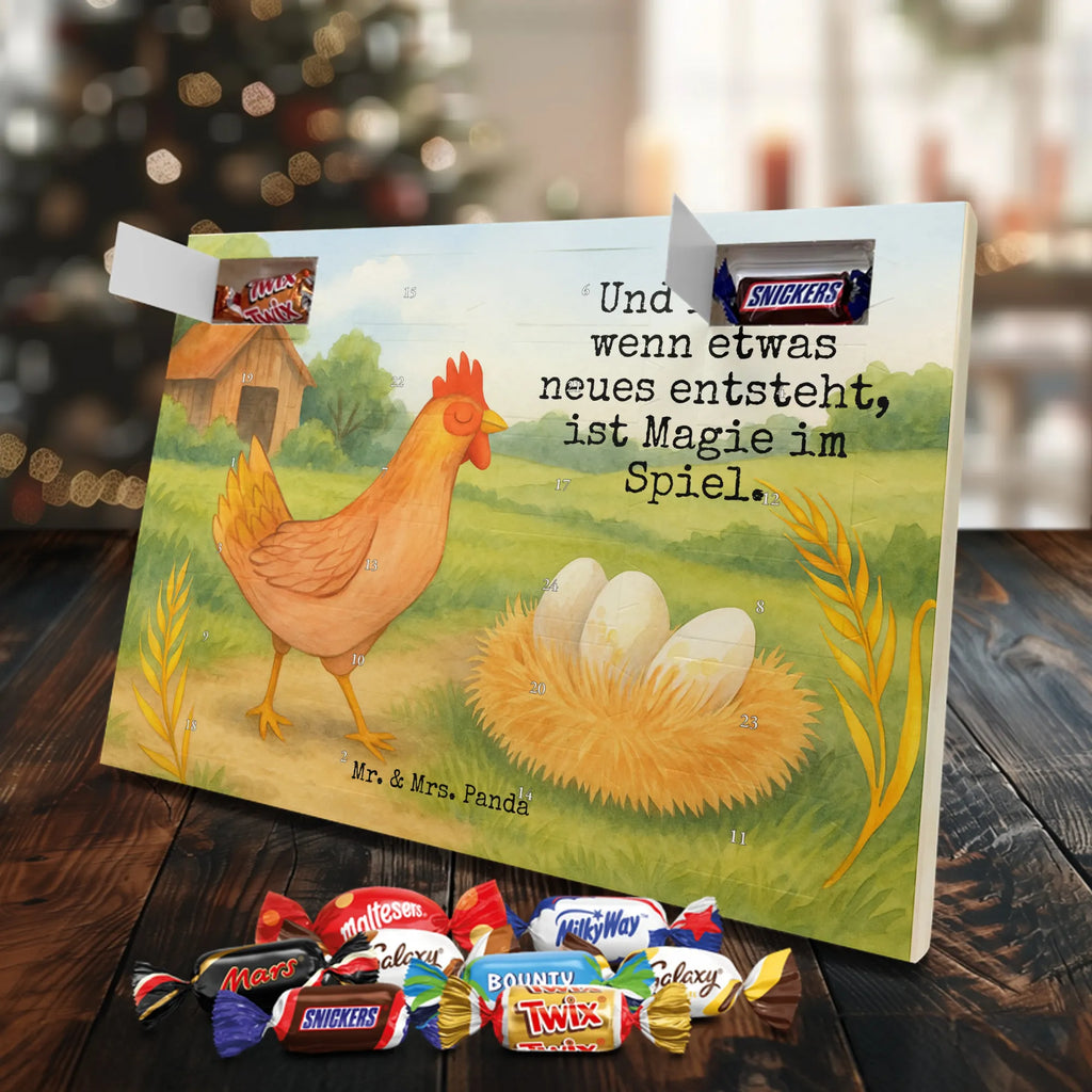 Chocolate advent calendar Chicken Proud Design farm, farm animals, animals, birth, pregnancy, cock, hen, yard, saying, magic, eggs, country life, chicken