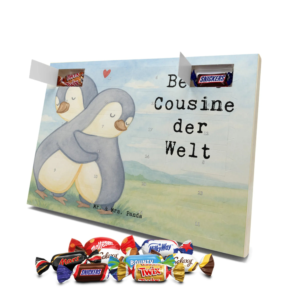 Chocolate advent calendar penguin best cousin in the world Design thank you, birthday, gift idea, birthday present, gift tip, make you happy, giving, for, gift, daughter of aunt, relatives, daughter of uncle