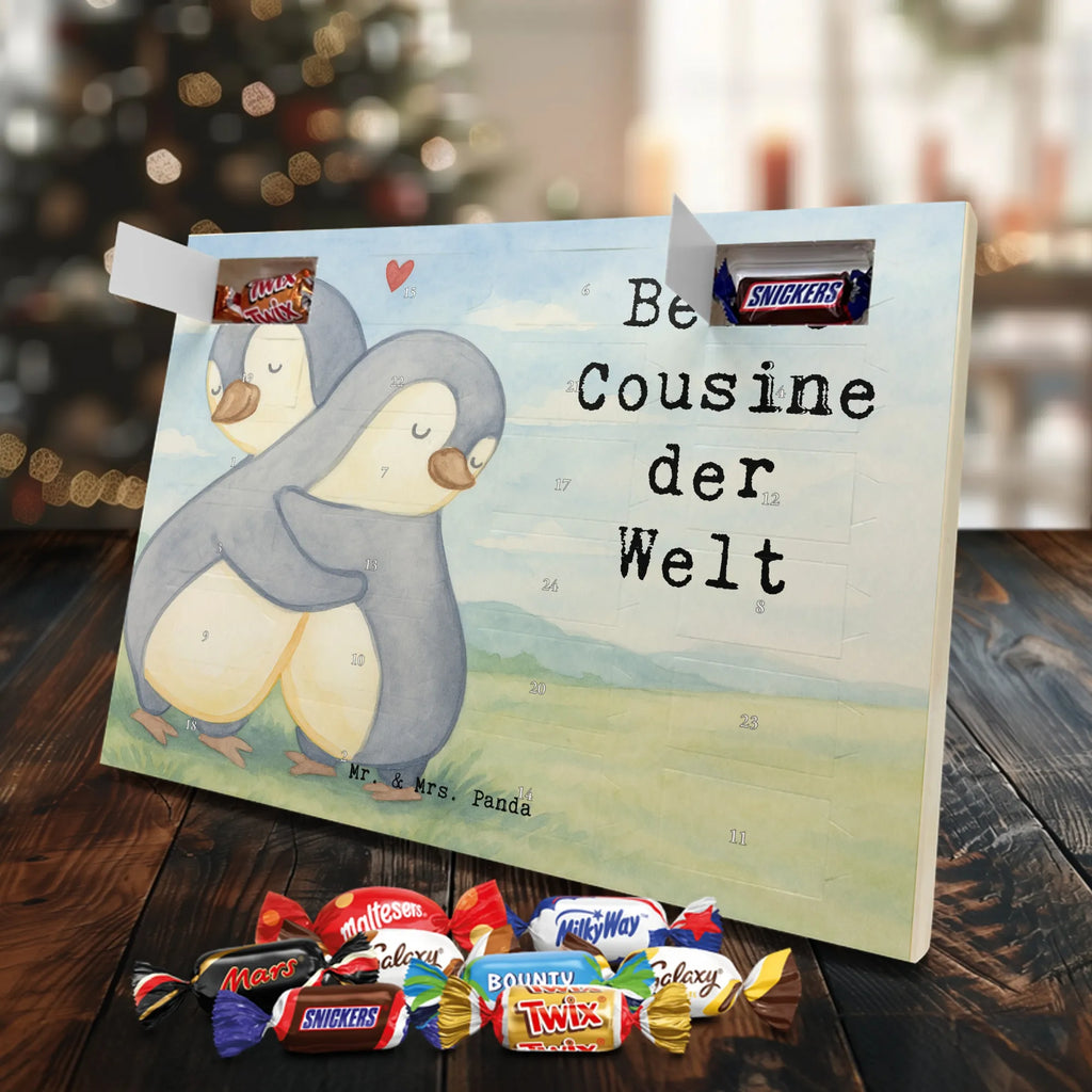 Chocolate advent calendar penguin best cousin in the world Design thank you, birthday, gift idea, birthday present, gift tip, make you happy, giving, for, gift, daughter of aunt, relatives, daughter of uncle