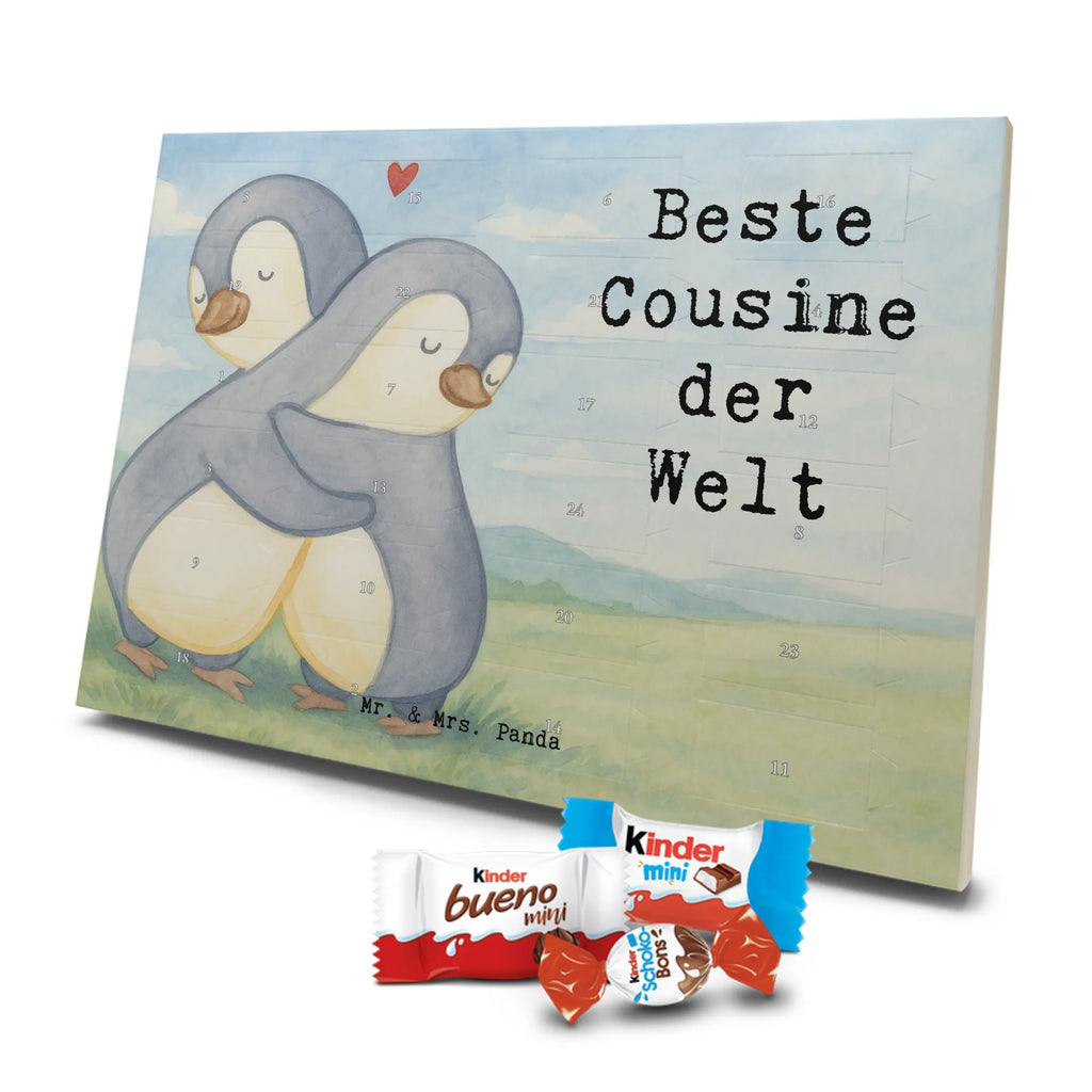 Chocolate advent calendar penguin best cousin in the world Design thank you, birthday, gift idea, birthday present, gift tip, make you happy, giving, for, gift, daughter of aunt, relatives, daughter of uncle