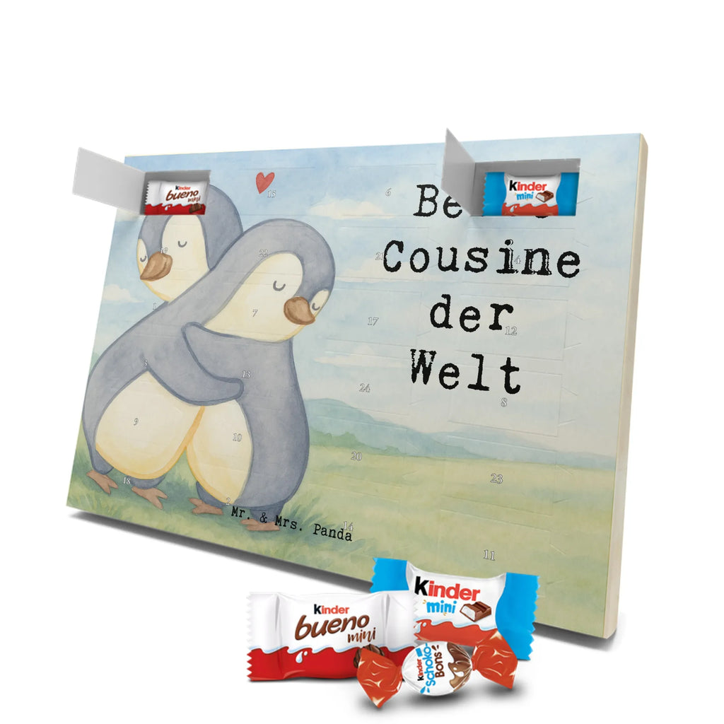 Chocolate advent calendar penguin best cousin in the world Design thank you, birthday, gift idea, birthday present, gift tip, make you happy, giving, for, gift, daughter of aunt, relatives, daughter of uncle