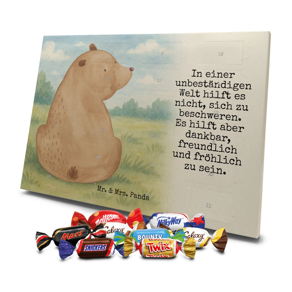 Chocolate advent calendar bear shoulder look Design teddy bear, cuddly toy, world view, wisdom, bears, self-esteem, bear love