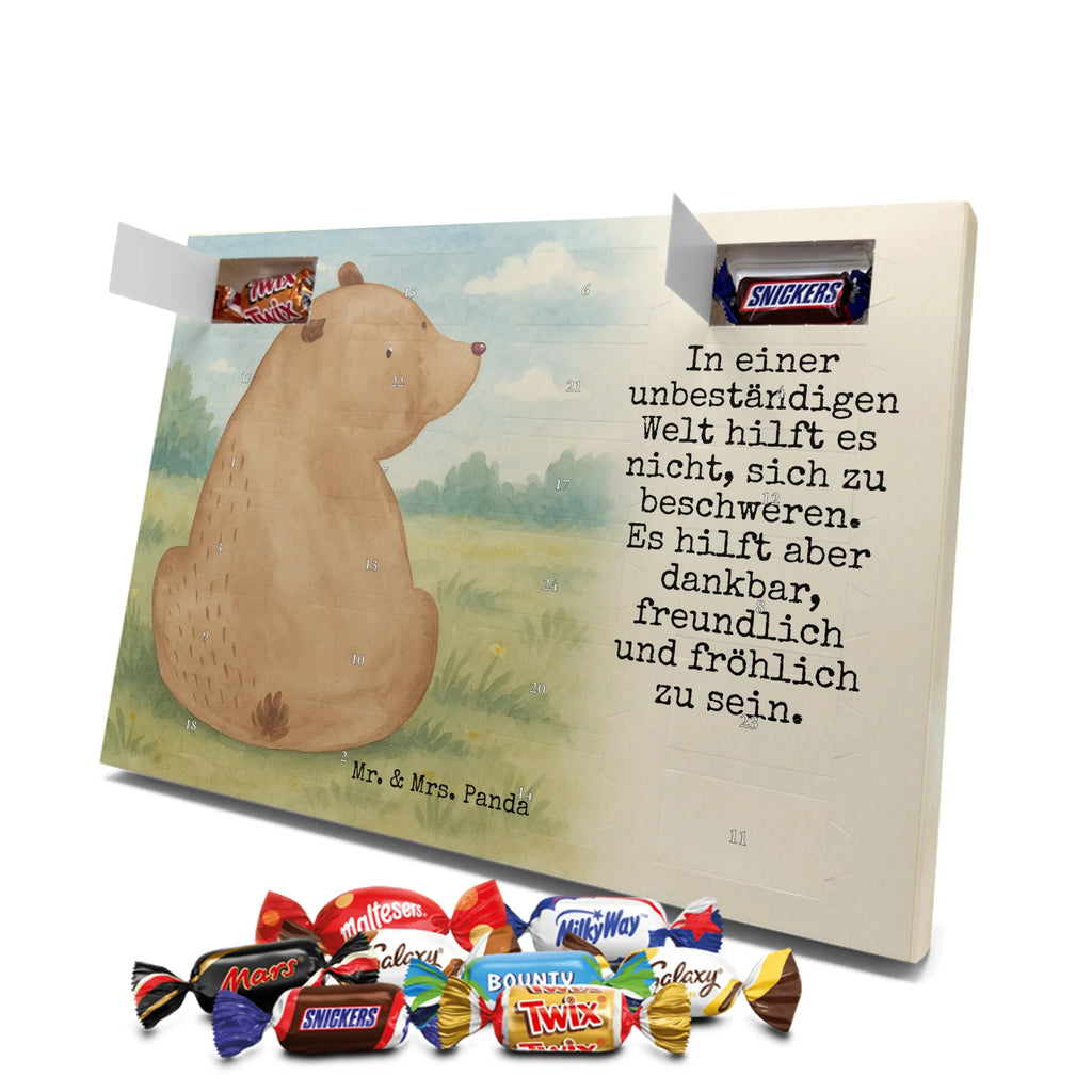 Chocolate advent calendar bear shoulder look Design teddy bear, cuddly toy, world view, wisdom, bears, self-esteem, bear love