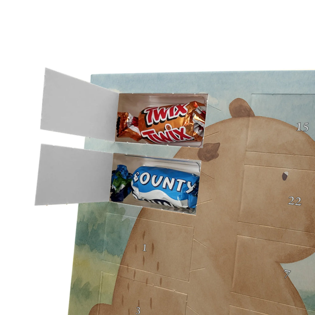 Chocolate advent calendar bear shoulder look Design teddy bear, cuddly toy, world view, wisdom, bears, self-esteem, bear love