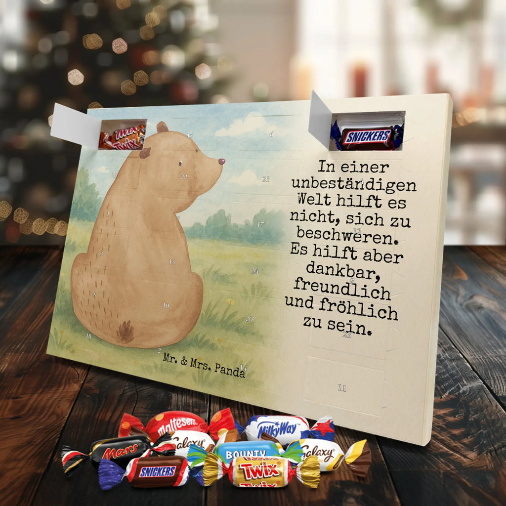 Chocolate advent calendar bear shoulder look Design teddy bear, cuddly toy, world view, wisdom, bears, self-esteem, bear love