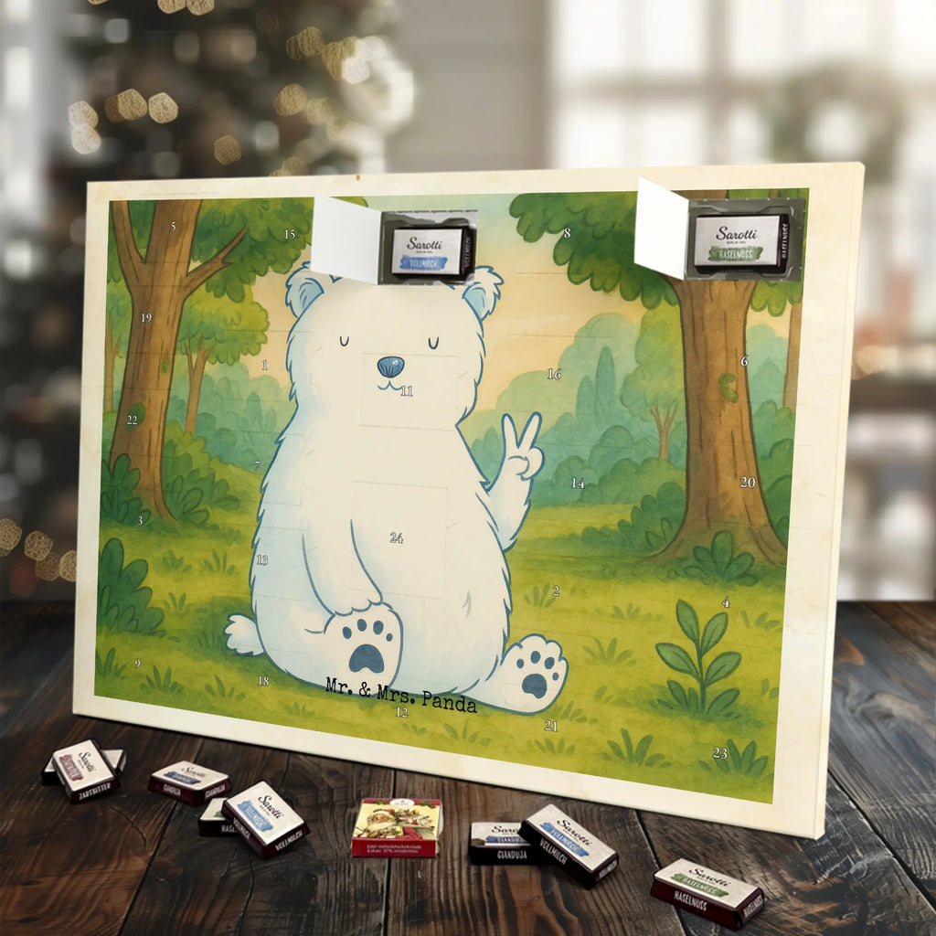 Chocolate advent calendar Icebear Lazy Design teddy bear, cuddly toy, office job, lazy, North Pole, work, relaxing, workplace, Polar bear