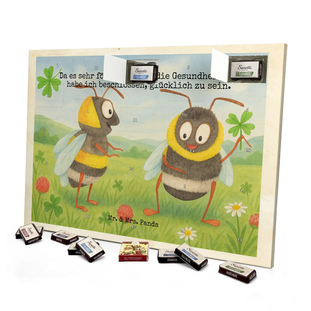 Chocolate advent calendar bumblebees shamrock Design card, gift ideas, gifts, small animals, cute, cute animal motives, hand drawn, funny sayings, good mood, special gifts, animal lover, bumblebee, saying happy, saying positive, saying beautiful, bee decoration, be happy, become happy