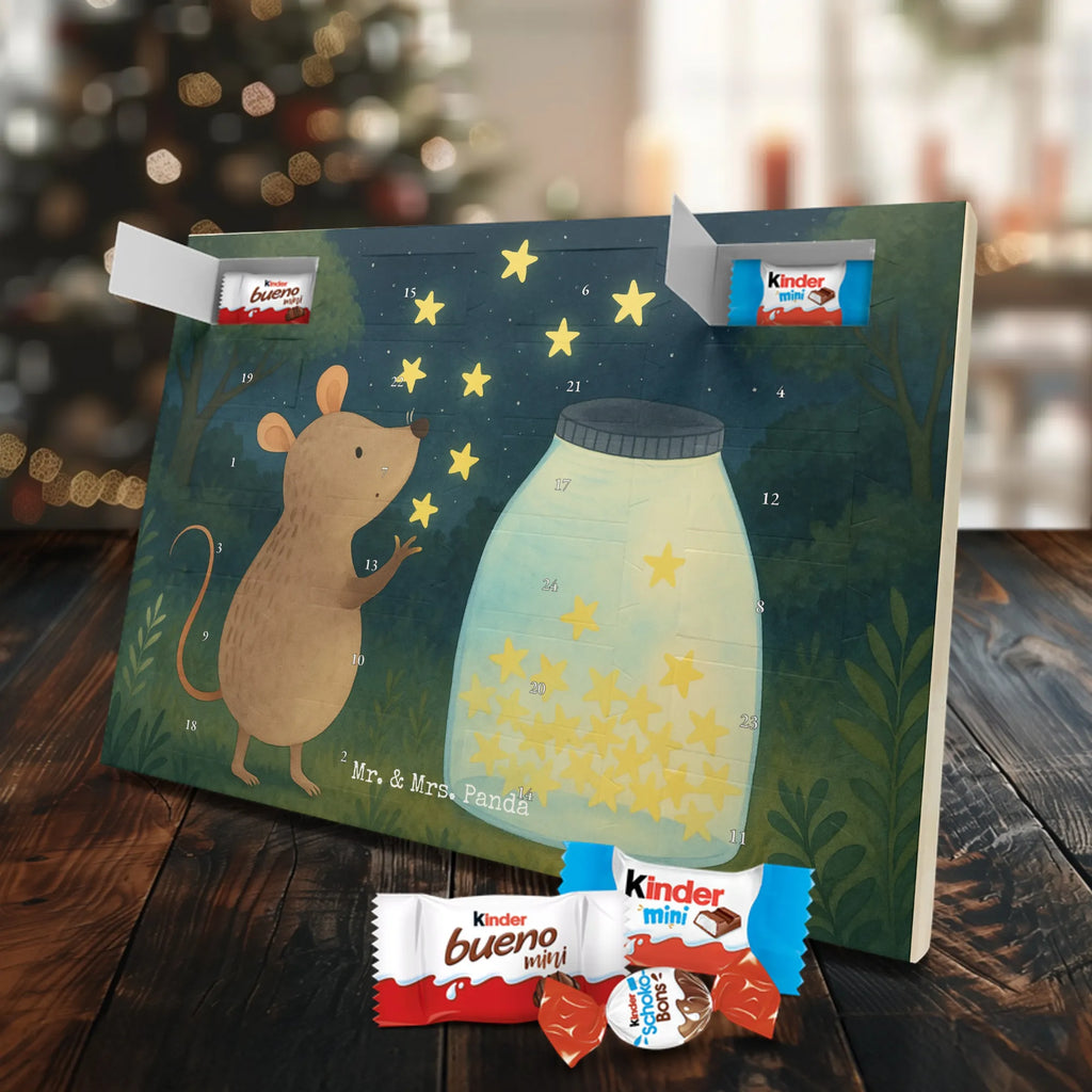 Chocolate advent calendar Mouse Stars Design card, gift ideas, gifts, small animals, cute, cute animal motives, hand drawn, funny sayings, good mood, special gifts, animal lover, birthday, child, baptism, baptism gift, birth, hope, child birthday, first child, wish, stars, Mouse, pregnancy