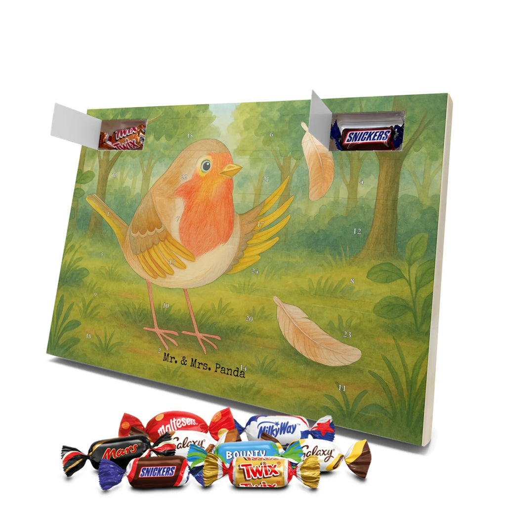 Chocolate advent calendar robin feathers Design card, gift ideas, gifts, small animals, cute, cute animal motives, hand drawn, funny sayings, good mood, special gifts, animal lover, bird, slogan courage, flying, motivation pictures, robin, motivation slogans, slogan motivation