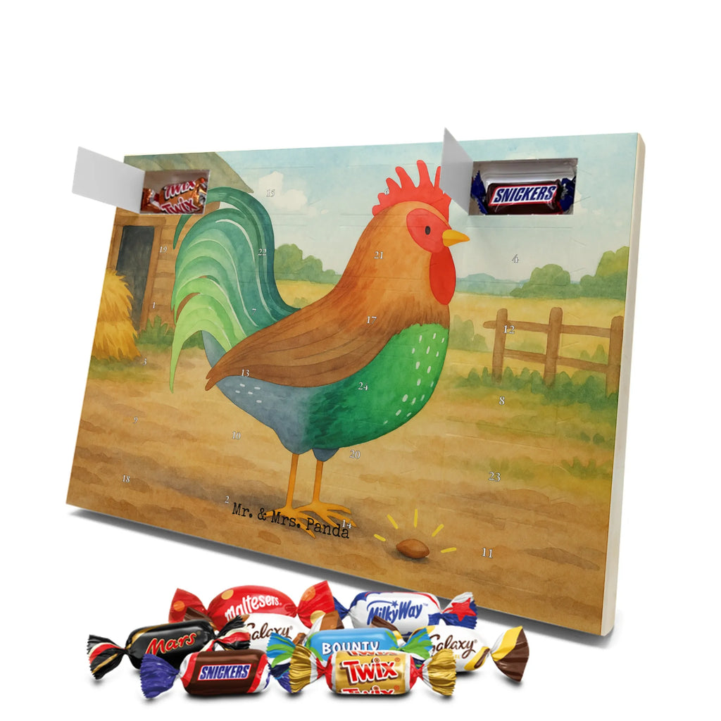 Chocolate advent calendar Faucet grain Design farm, farm animals, animals, nature, eggs, hen, corn, cock