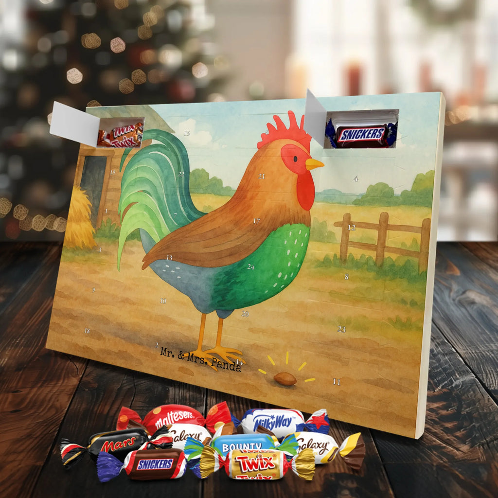 Chocolate advent calendar Faucet grain Design farm, farm animals, animals, nature, eggs, hen, corn, cock