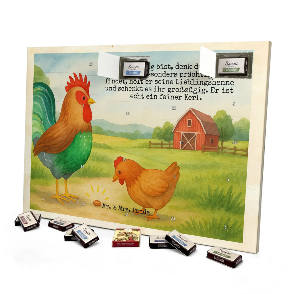 Chocolate advent calendar Faucet grain Design farm, farm animals, animals, nature, eggs, hen, corn, cock