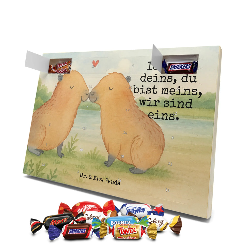 Chocolate advent calendar Capybara love Design gift ideas, gifts, card, animal lover, special gifts, good mood, funny sayings, hand drawn, cute animal motives, cute, small animals