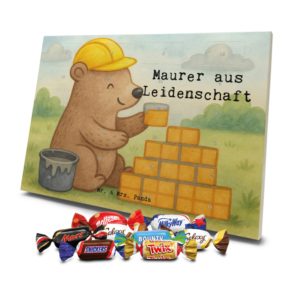 Chocolate advent calendar bricklayer Passion Design gift, promotion, anniversary, retirement, sayings, job start, gift idea, best, farewell gift, profession, passing exam