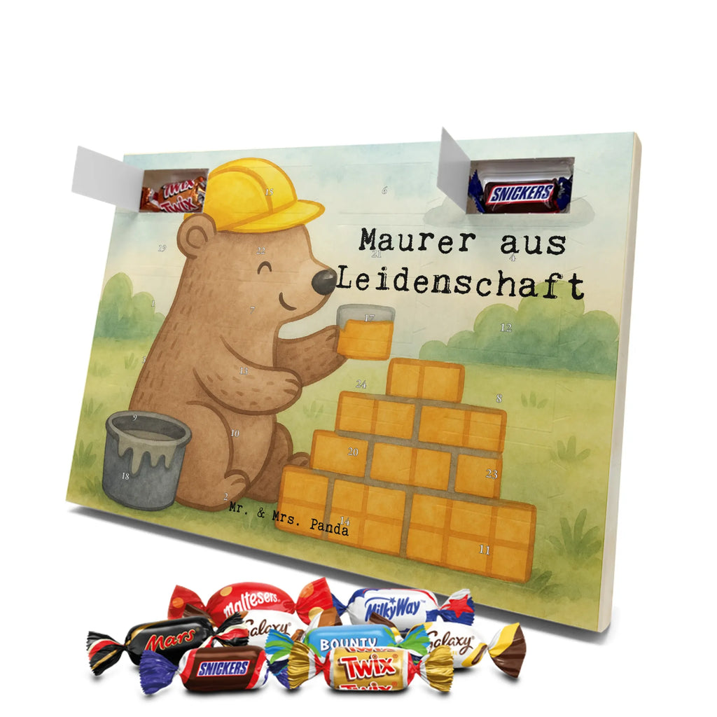 Chocolate advent calendar bricklayer Passion Design gift, promotion, anniversary, retirement, sayings, job start, gift idea, best, farewell gift, profession, passing exam
