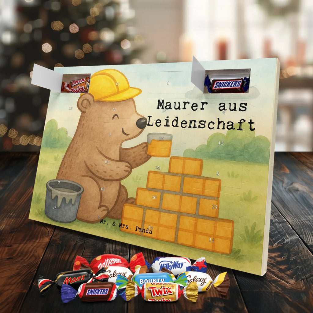 Chocolate advent calendar bricklayer Passion Design gift, promotion, anniversary, retirement, sayings, job start, gift idea, best, farewell gift, profession, passing exam