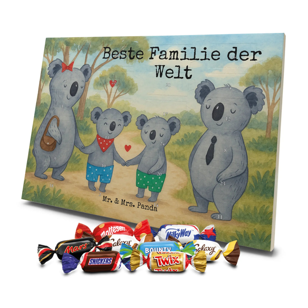 Chocolate advent calendar Koala family with two kids Design Father's Day, Mother's Day, favourite family, family time, koala family, best family, koala bear, family life