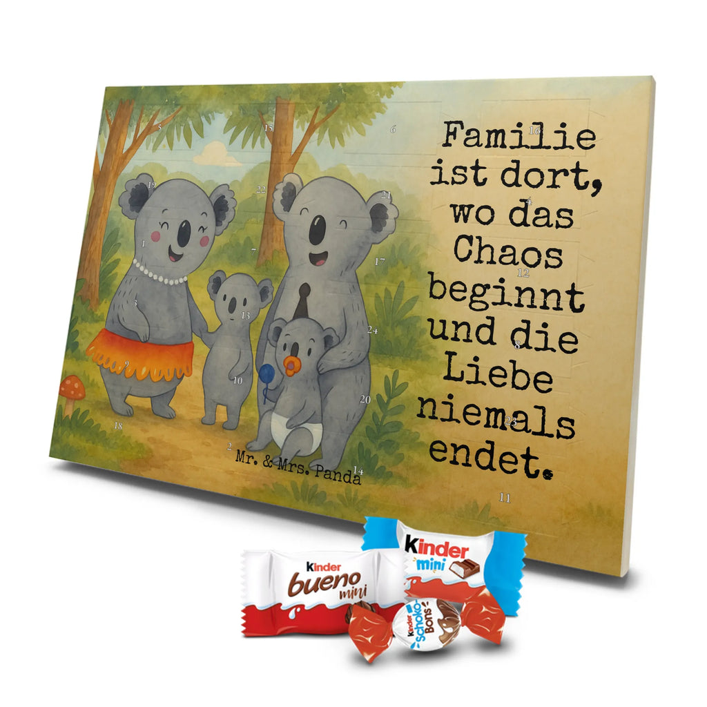 Chocolate advent calendar Koala Family Design Father's Day, Mother's Day, siblings, family life, children