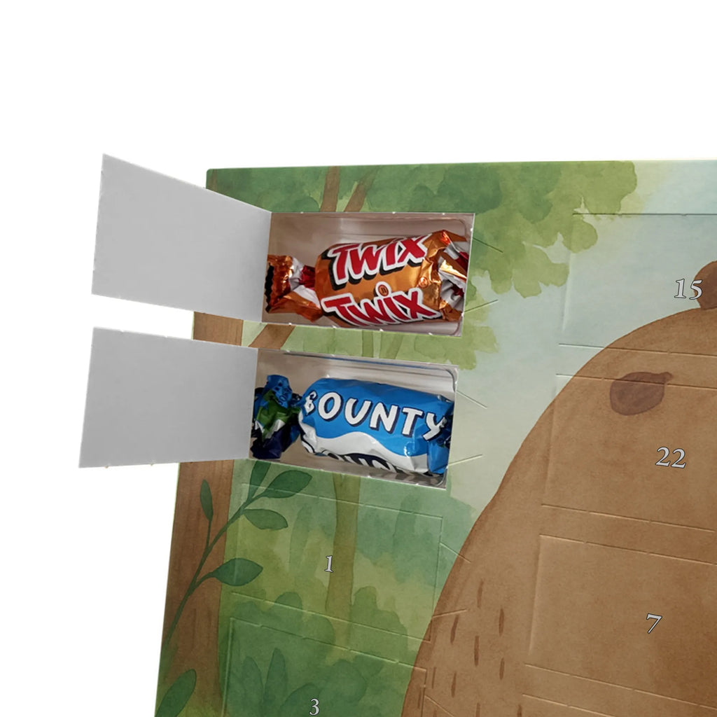 Chocolate advent calendar bear shoulder look Design teddy bear, cuddly toy, world view, wisdom, bears, self-esteem, bear love