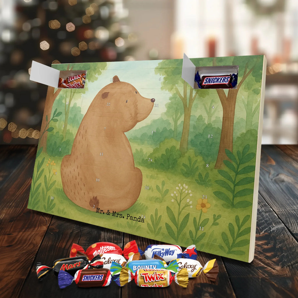 Chocolate advent calendar bear shoulder look Design teddy bear, cuddly toy, world view, wisdom, bears, self-esteem, bear love