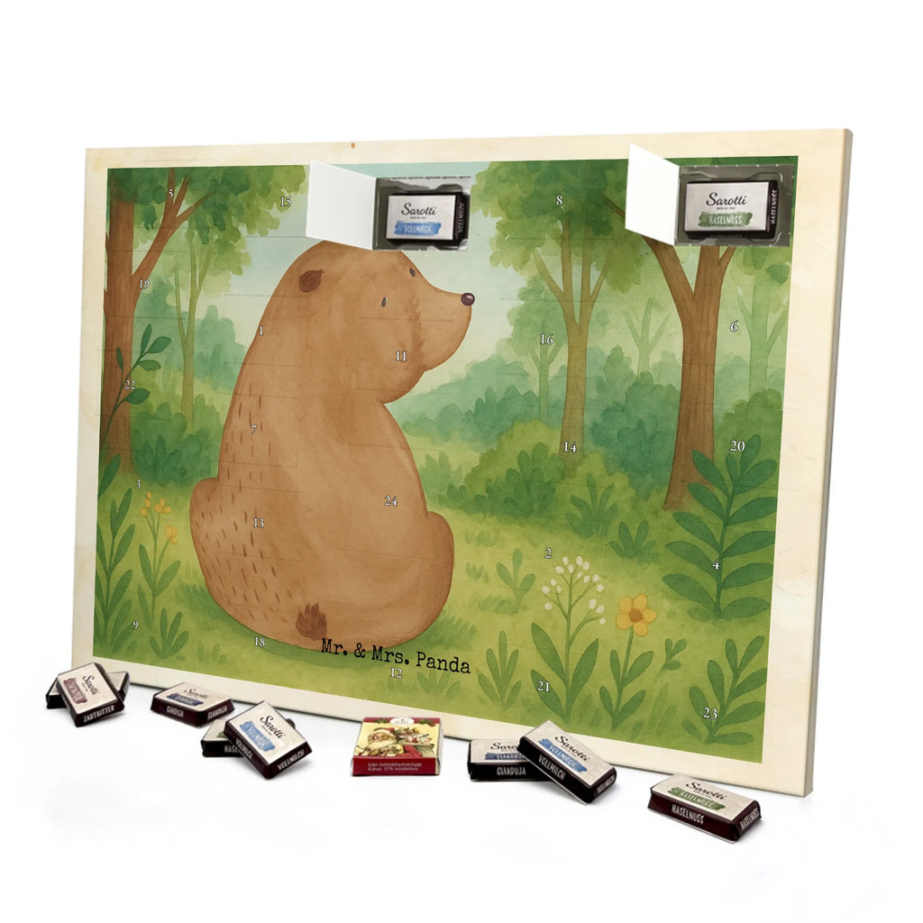 Chocolate advent calendar bear shoulder look Design teddy bear, cuddly toy, world view, wisdom, bears, self-esteem, bear love